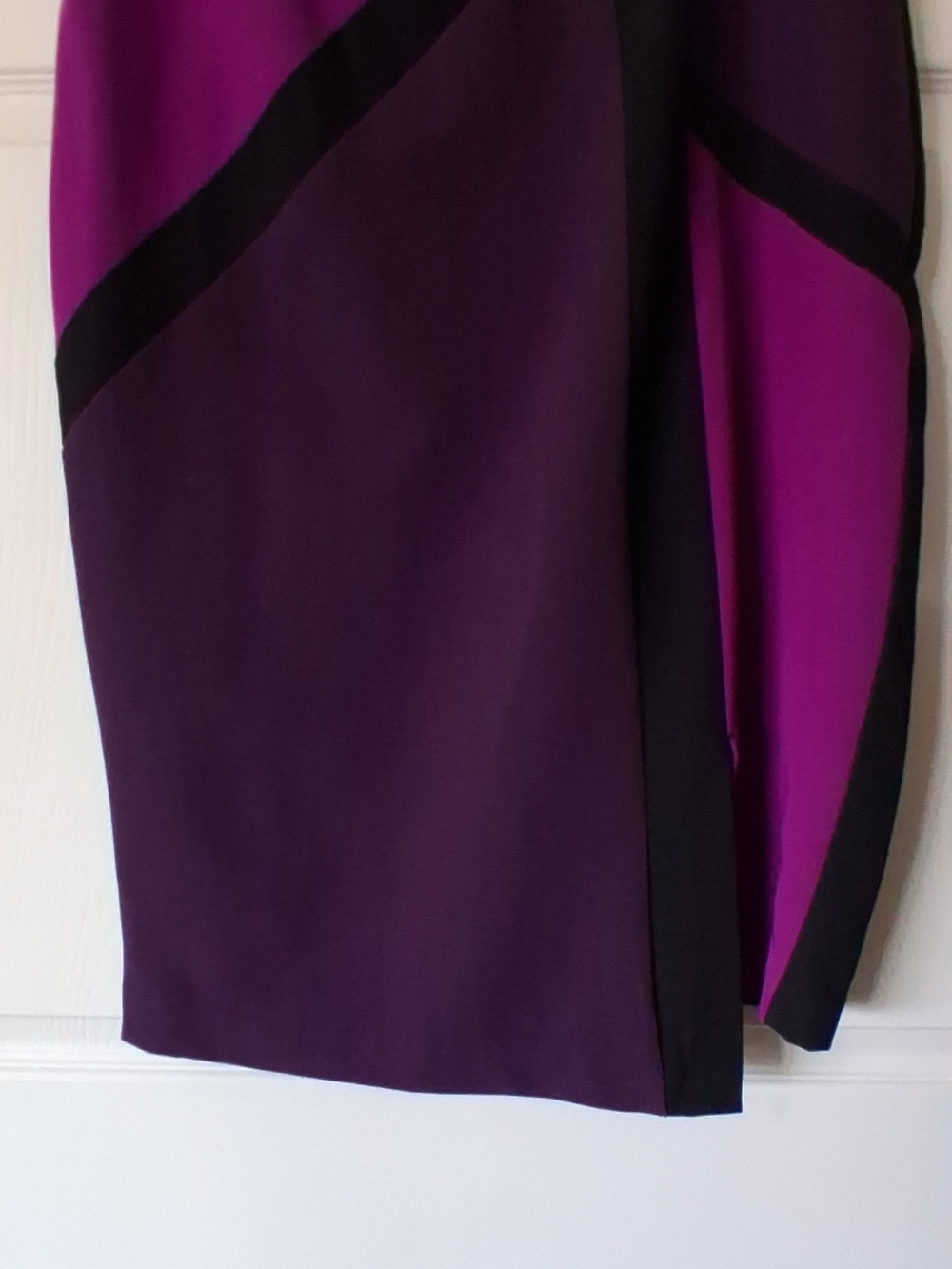 Worthington Color Block Midi Dress Purple & Black Size 14